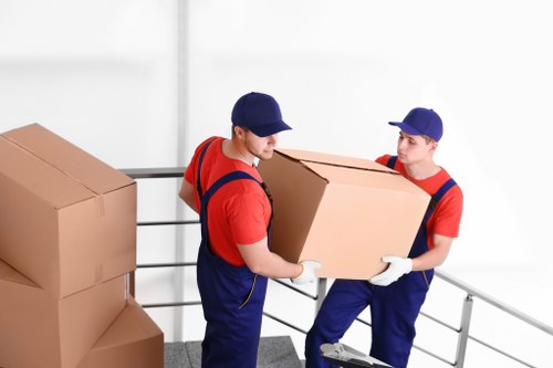 Man and van removals loading boxes in Richmond upon Thames