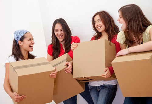 Loading furniture into a secure moving truck for transport