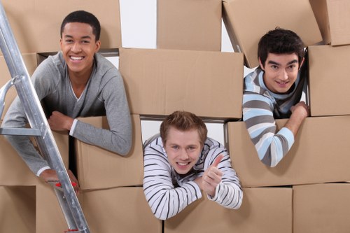 Local moving van handling boxes and home items in Richmond upon Thames