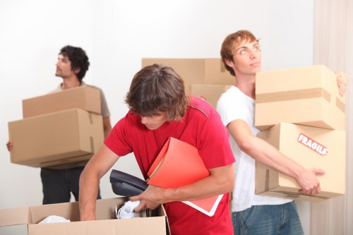 Removals team unloading items at a home in Richmond upon Thames