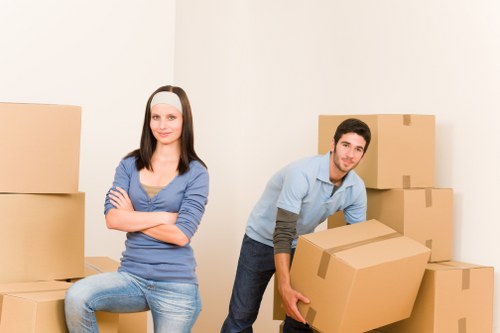 Moving van outside a typical Richmond upon Thames property