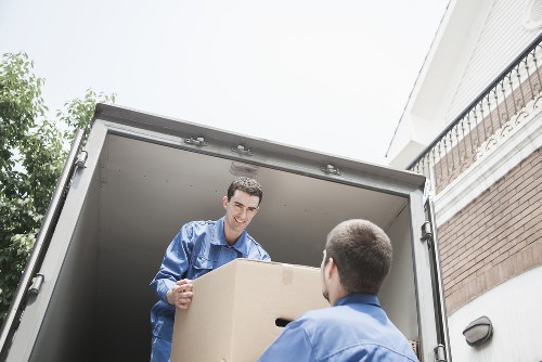 Preparations for a home move with boxes and household items