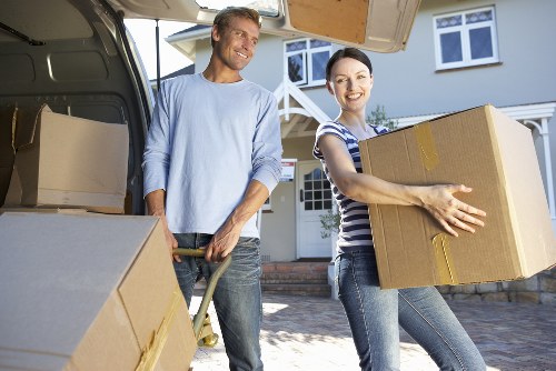 Securely packed van interior prepared for transport